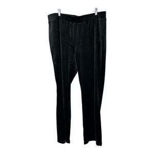 Juicy Couture Black Velour Mid Rise Track Pants Women's Size 2X New $50